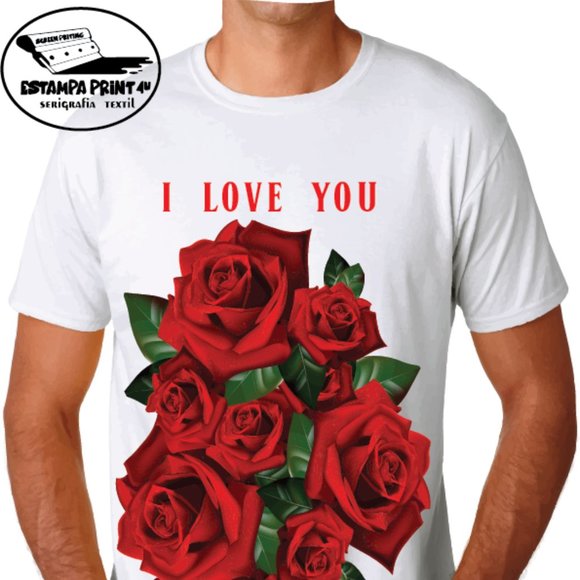 I LOVE YOU ROSES T-SHIRT UNISEX VALENTINE'S DAY - Picture 1 of 2